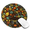 thumbnail image 2 of Disketp Black Head Woman With Birds Hair Small Mouse Pad 7.9x7.9 Inches,Washable Round Mousepad For Office Laptop Computer,Non-Slip Rubber Base Mouse Pads For Wireless Mouse, 2 of 9
