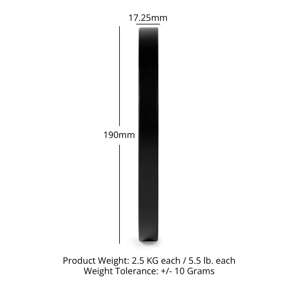 Titan Fitness 2.5 KG Olympic Calibrated Steel Powerlifting Plates, Machine Precision Steel Discs, Sold in Pair