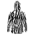 thumbnail image 2 of SEANATIVE Long Sleeve Sun Shirts for Men Fishing Hiking Running Tops Sun Hoodie Lightweight Breathable Outdoor UV Protection Rash Guard, S, Zebra Print Black White, 2 of 7