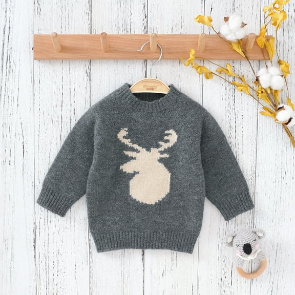Baby Sweater Knitted Long Sleeve Newborn Girl Boy Tops Autumn Pullover Infant Children Clothing Fashion Christmas Elk Outerwear