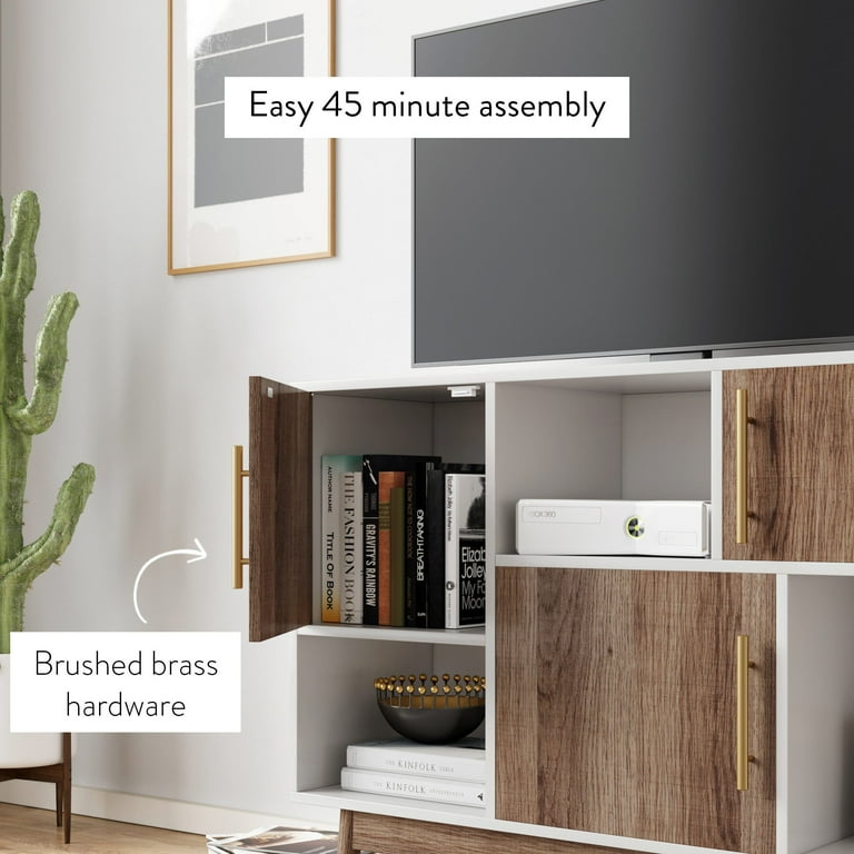 Nathan James Ellipse White Cube Storage with Display Shelves and