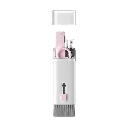 

FTjfrsbc 7-in-1 Earphone Keyboard Cleaner Brush Kit Keycap Puller PC Wipe Tools (Pink)