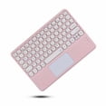 thumbnail image 3 of Wireless Bluetooth Touchpad Keyboard, Colorful Round Keycap Slim Keyboard with Touch Control, Rechargeable Portable Keyboard for Tablet iPad Android Windows Pro Air Mini, Ergonomic Typing for Office, 3 of 8