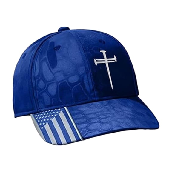 3 Nails Cross Christian Hat Adjustable Religious Baseball Cap for Men Women