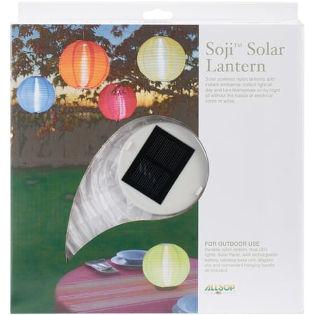 UPC 035286294966 product image for Soji Original Round Nylon Solar Lantern 10