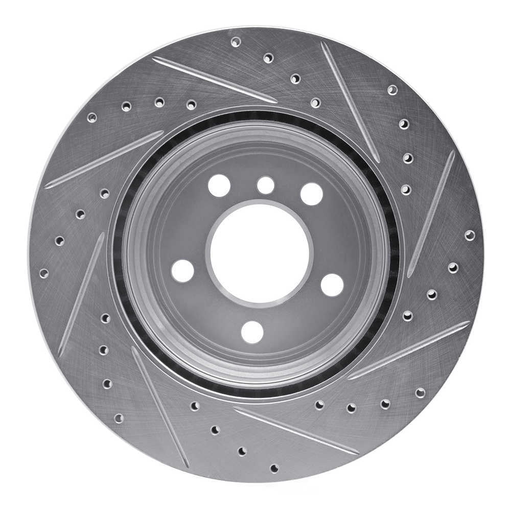 Dynamic Friction Company 631-31109L DFC Brake Rotor - Drilled And Slotted - Silver