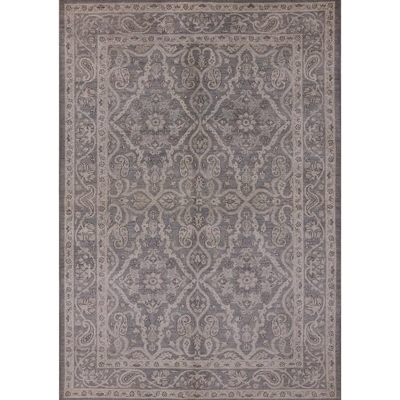 Ahgly Company Indoor Rectangle Mid-Century Modern Sandstone Brown Oriental Area Rugs, 2' x 3'