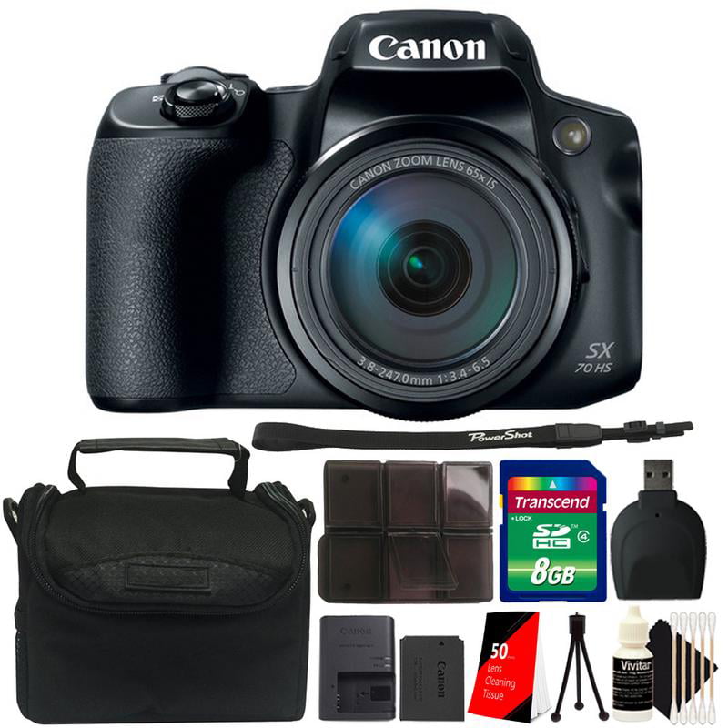 Canon PowerShot SX70 HS 65x Optical Zoom 4K Video Digital Camera 3071C001  Bundle