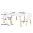 thumbnail image 6 of iRerts Kids Table and Chair Set, 3 Pieces Wood Kids Activity Table with 2 Chairs, Kids Play Table Set for 3-8 Year Old, Childrens Table and Chairs for Reading, Drawing, Jigsaw Puzzles, 6 of 9