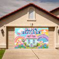 thumbnail image 2 of Cartoon Rabbit Banner Colorful Rainbow Animal Theme Decorative House for Kids Party Celebration, 2 of 9
