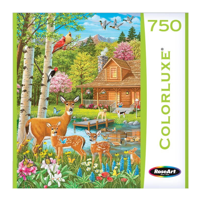 Colorluxe 750pc spring cabin wildlife