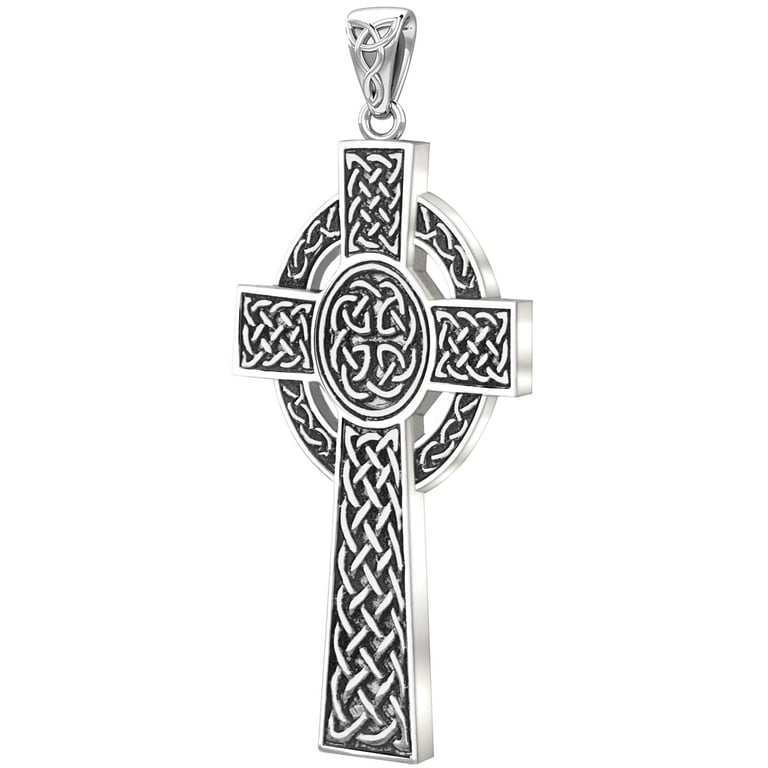 Celtic cross clearance pendant silver