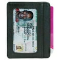 thumbnail image 4 of Bullz Leather Front Pocket Slim Metal Money Clip Wallet Card Holder with card ID Case, 4 of 5
