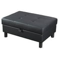 thumbnail image 7 of DAE Right Facing Sectional Sofa L-Shape Faux Leather Black, 7 of 7