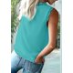 thumbnail image 4 of Camiseta de Tirantes Holgada Sin Mangas con Cuello en V y Encaje de Pestañas de Verano, Azul Brillante, Talla XXL, 4 of 9