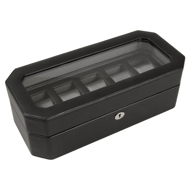 Wolf Designs Wolf Designs Viceroy 5Piece Watch Storage Box in Black