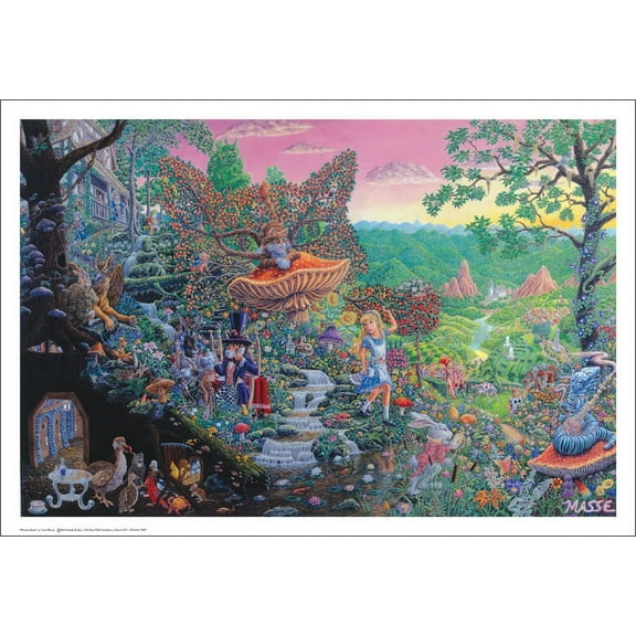 Alice in Wonderland by Tom Masse Poster 32x22 inches