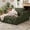 Green, variant on S-HOME Modern Convertible Sofa Bed with Ribbed Corduroy Fabric, Foam Core, 62.6x48.23 Inches 1-2 Seater, 2 Lumbar Pillows, for Living Room or Apartment, Green