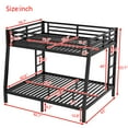 thumbnail image 5 of Bellemave Full XL Over Queen Size Bunk Bed Frame Heavy-Duty Metal Bunk Bed Frame with 2 Ladders and Guardrails Space-saving Queen Bunk Beds for Adults, Teens,  Black, 5 of 10