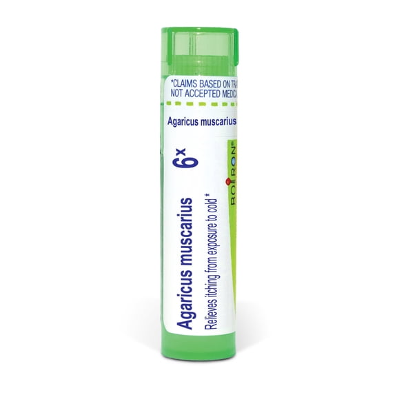 Boiron Agaricus Muscarius 6X, Homeopathic Medicine for Itching From Exposure To Cold, 80 Pellets