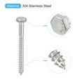 thumbnail image 3 of Unique Bargains Hex Head Lag Screws Bolts, 1/4' x 3' 304 Stainless Steel Partial Thread Wood Screws, 10 Pack, 3 of 6