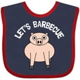 thumbnail image 3 of Inktastic Let's Barbecue White Text Boys or Girls Baby Bib, 3 of 4