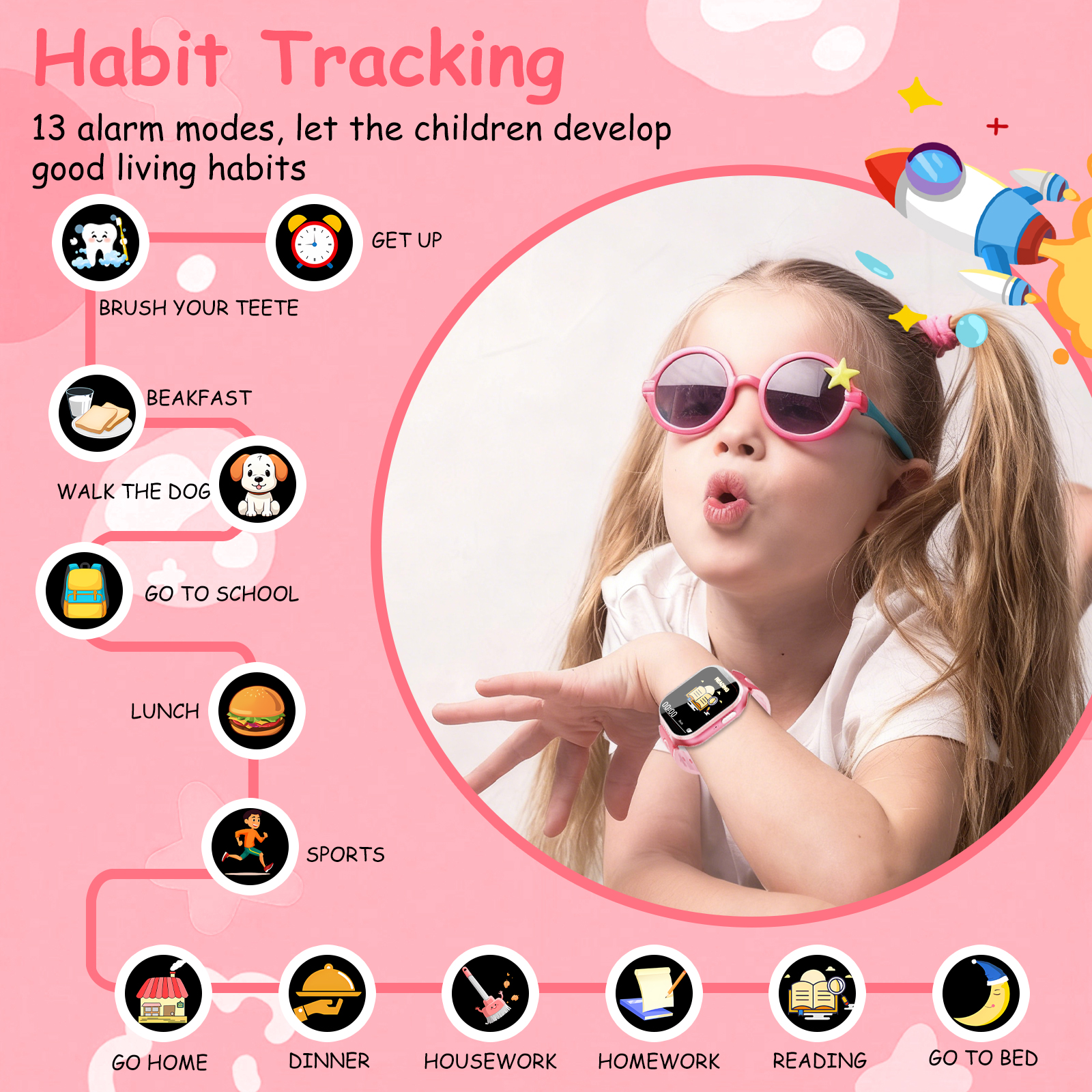 IKT Kids Smartwatch – Pink photo 8