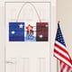 thumbnail image 3 of 4 de julio Puerta Signo Patriótico Puerta Colgador Decoración Día de la Independencia Puerta Signo Memorial Día Puerta Corona Madera Granja Porche Decoración de la pared, 3 of 6