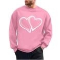 thumbnail image 2 of BEFOKA Long Sleeve Shirts For Men Crewneck Sweatshirt Valentine'S Day Love Heart Printed Black Sweatshirt Going Out Top Winter Blouses For Men Graphic Plus Size Shirt Vacation Tees Gift Tshirts, 2 of 6