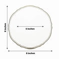 thumbnail image 3 of Balsa Circle 10 Clear Round 9" Disposable Plastic Dinner Plates Gold Scalloped Trim Party Events Tableware Decorations, 3 of 8