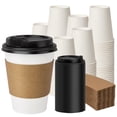 thumbnail image 1 of Vasos desechables para café PACKINNO de 12 oz con tapas y fundas, 1 of 9