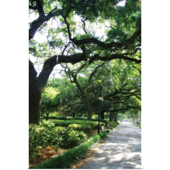 Great BIG Canvas | "Savannah Sidewalk II" Art Print - 16x24