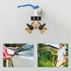 thumbnail image 5 of Grifo doble para lavadora, divisor de grifo de jardín de latón, conector en Y, 3/4 de pulgada para conectar 2 electrodomésticos, grifo de doble salida para grifo de jardín, adaptador de grifo, 5 of 5