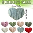 thumbnail image 4 of 15.8''x13.8'' Valentine's Day Heart Pillow Decorative Throw Pillows,Heart Shaped Soft Fluffy Faux Fur Cute Pillows,for Man and Women Valentine Anniversary,Couch Bed Bedroom Room Home Decor(Blue), 4 of 6