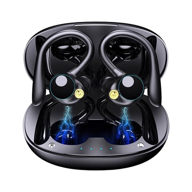 Cateissary Auriculares deportivos compatibles con Bluetooth para viajar, trabajar, correr, hacer ejercicio, auriculares inalámbricos portátiles, Cables de audio/vídeo