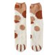 thumbnail image 1 of Women Winter Thicken Fuzzy Fluffy Cozy Warm Slipper Socks Cute for Cat Paw Animal Printed Soft Home Floor Sleeping Stock Yellow, 1 of 4