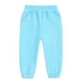 thumbnail image 4 of AJZIOJIRO Kids Girls Winter Active Sweatpants 1-13T Toddler Boys Casual Fleece Blouse Baby Warm-Up Athletic Jogger Track Pants, 4 of 8