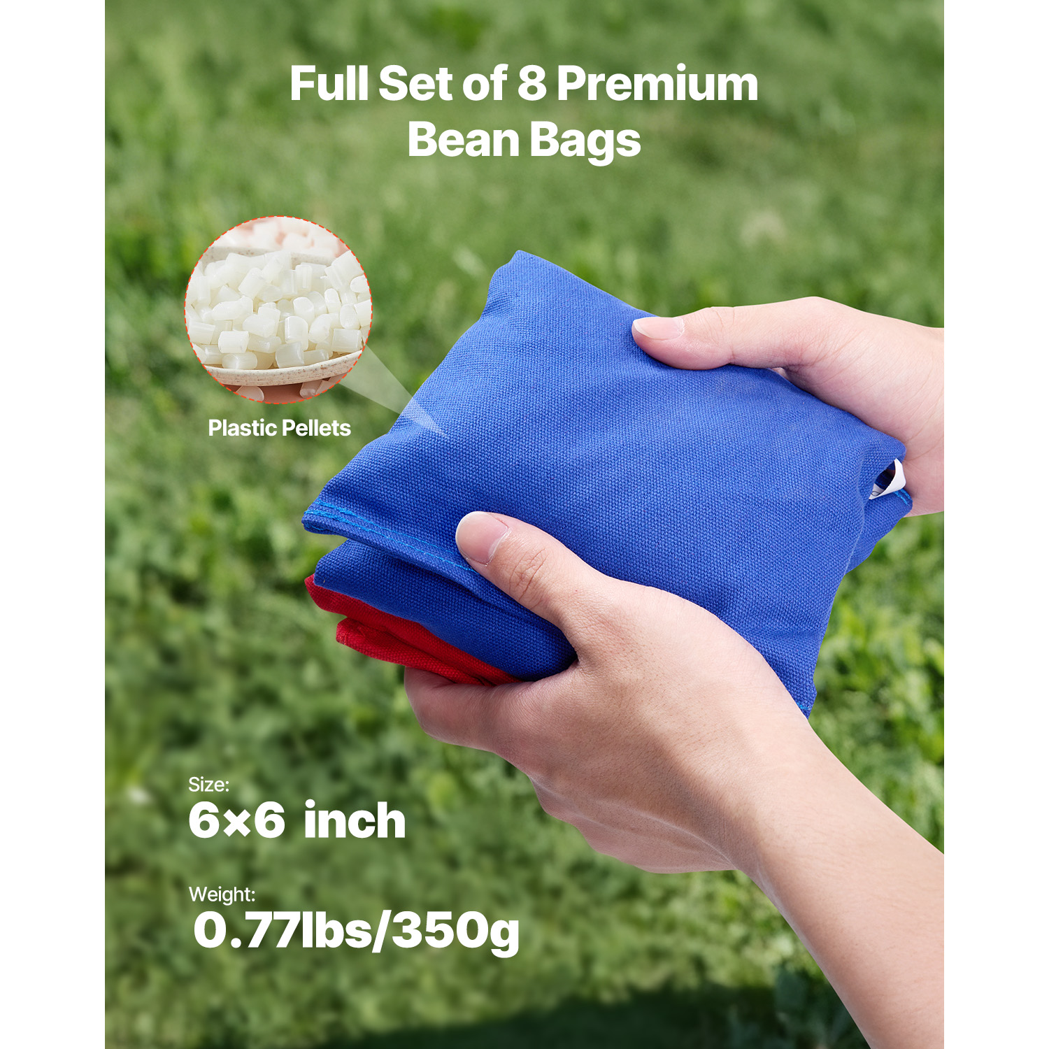 KFFKFF Portable Cornhole Set, 3x2 ft Toss Game Boards, MDF Wood Design for Indoor and Outdoor Use, Includes 8 Bean Bags and Carrying Case, Ideal for Yard, Beach, Backyard, and Camping Activities