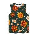 thumbnail image 3 of Snorda Débardeurs pour Femmes Grande Taille Mode Féminine Décontractée Été Imprimé Sans Manches Col Rond Haut Blouse Débardeur P-5TG, 3 of 5