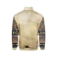 thumbnail image 2 of Fleece Sweatshirts for Men 2025 Fall Winter Long Sleeve Color Block Stand Collar Sweatshirt Pullover Tops Khaki M, 2 of 6