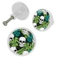 thumbnail image 2 of 4 Pcs Skull Knobs for Kitchen Cabinet Cupboard Dresser Bookcase Drawer Pulls Handles Round Home Decor, 2 of 5