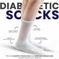 thumbnail image 5 of GERVRA Diabetic Socks for Men & Women – 9 Pack Non-Binding Extra Wide Top, Cotton Blend Crew Socks for Swollen Feet (10-13, White), 5 of 6
