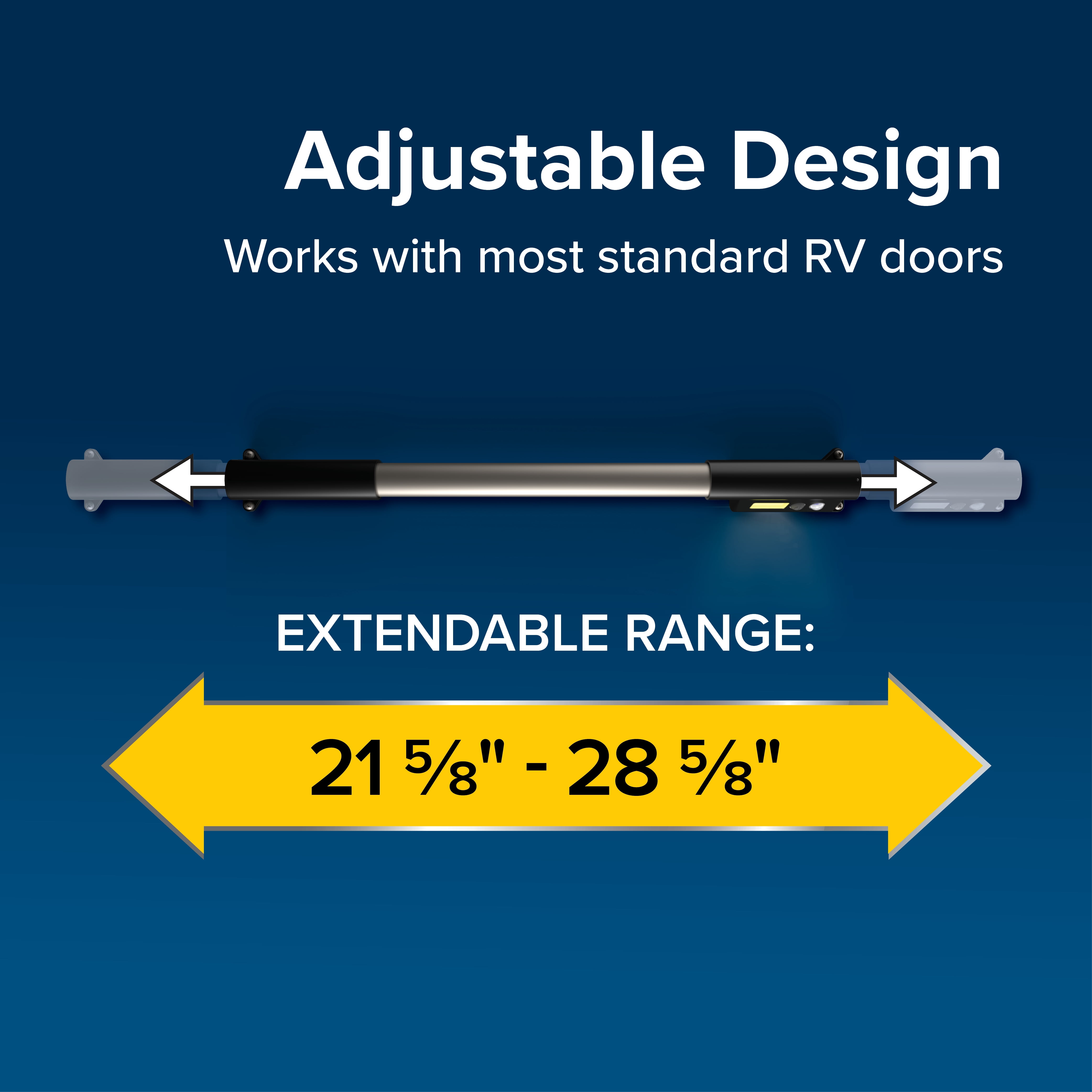 Camco RV Screen Door Crossbar Handle - Motion Activated LED