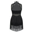 thumbnail image 2 of DPOIS Girls Sequin Rhinestone Mesh Splice Tassel Lyrical Dress Dancewear, 2 of 7