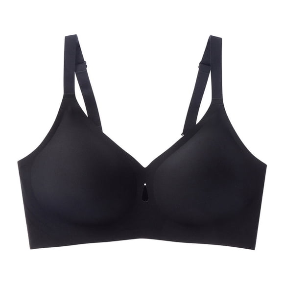 Women's Plus Size Wireless Bra, Minimizer Bra for Large Breasts with Full Coverage, Seamless Smooth Underwear with Gel Strip Support for Everyday Comfort