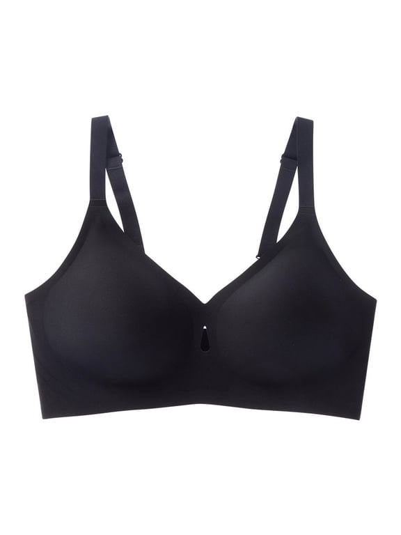 Jelly Bras for Women Plus Size Wireless Minimizer Bra, Seamless Soft Support Full Coverage with Wide Straps and Side Support Panels