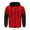 Red1, variant on Jalioing Men's Hoodies Color Block Long Sleeve Full Zip Jacket Casual Hooded Drawstring Sweatshirts with Pocket