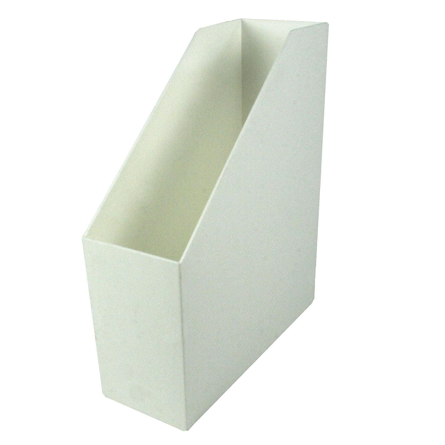 Romanoff Products Romanoff Plastic Magazine File 9.5' x 3.5' x 11.5' White (ROM77701)