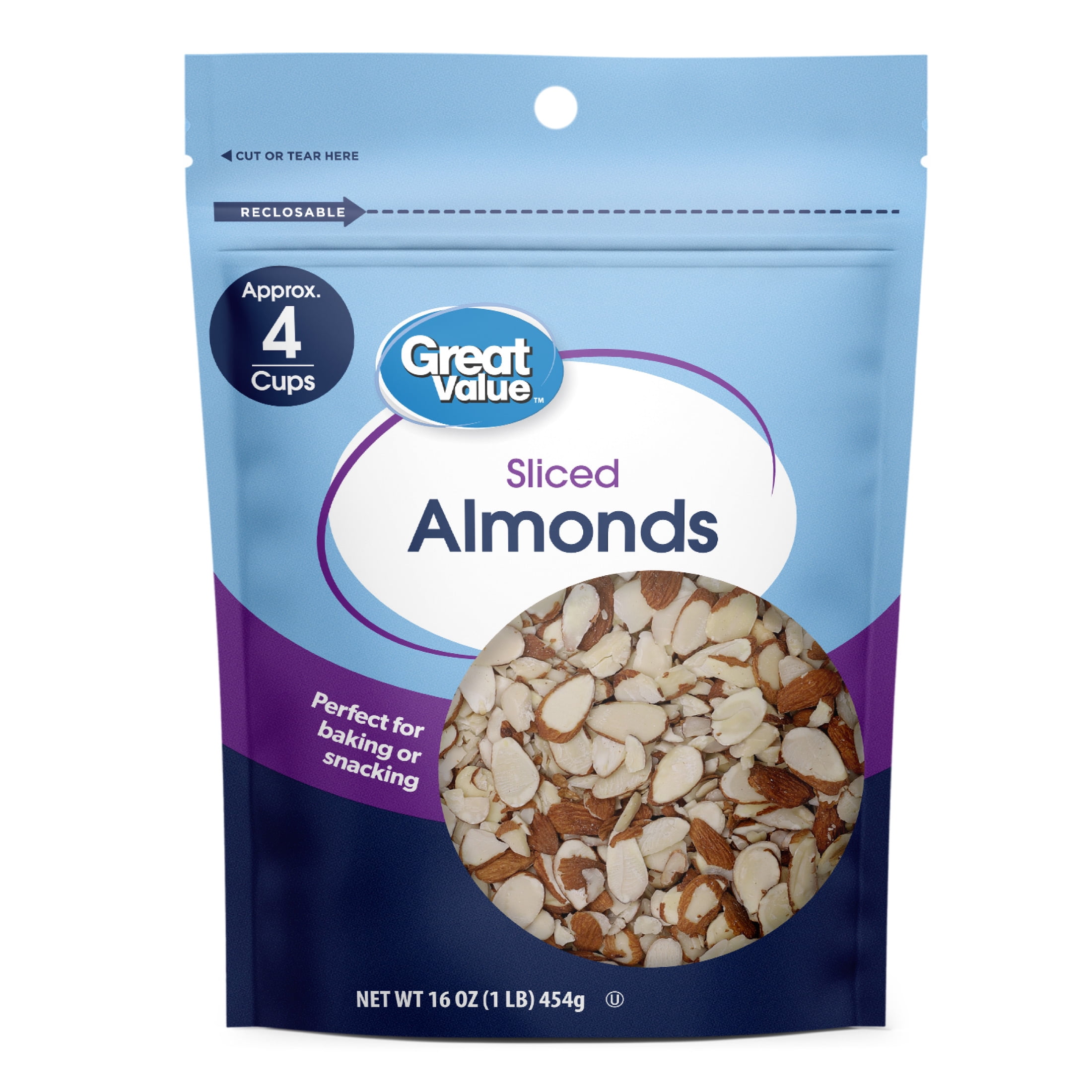 Great Value Sliced Almonds, 16 oz