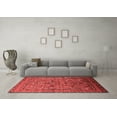 thumbnail image 3 of Ahgly Company Indoor Round Oriental Red Industrial Area Rugs, 7' Round, 3 of 4